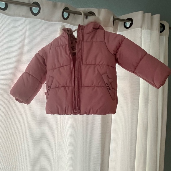 Carter’s Toddler Girls 3T Pink Cat Snow/Ski Suit 2-Piece Jacket/Bib Combo w Hat! - Picture 4 of 11